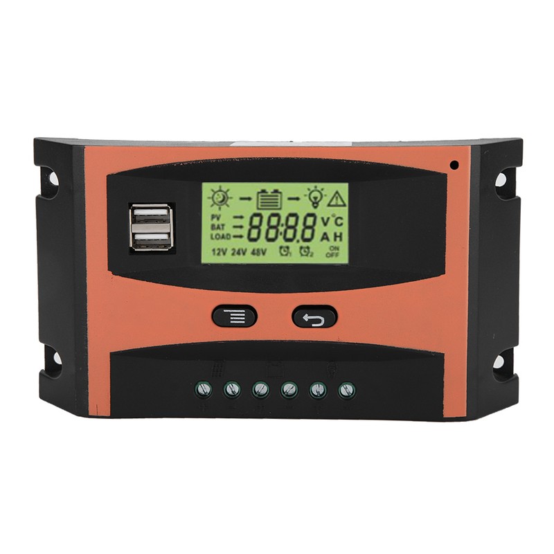 12V/24V MPPT Solar Panel Regulator LCD Screen Auto Battery Controller