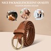 Woven Belts for Women Dresses Jeans Pants 1.2" Trendy Genuine