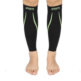 Calf Compression Sleeves for Shin Splints,Shin Splint and Calf Support Brace Compression Calf Guards Leg Sleeves Support Sleeve for Shin Pain, Leg Cramps and Circulation(L(40‑46)-Black)