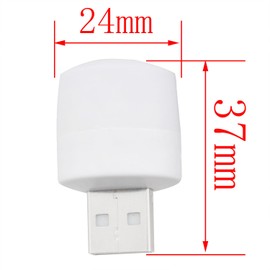 CHENJIN 12pcs White, Warm Color Each Six 5V Mini USB Night Lights Bedroom Eye Care Small Table Lamp Rechargeable Treasure Lamp Small Round Lamp Wireless Base