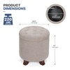 MoNiBloom Round Ottoman with Storage, Small Foot Rest Stool with