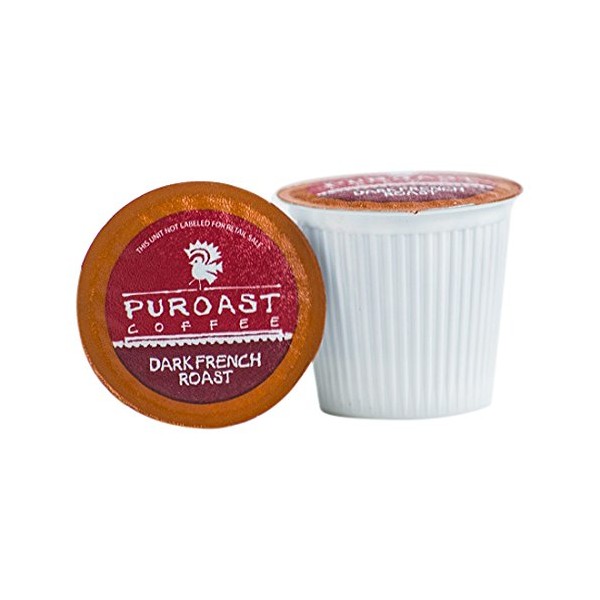 Puroast Low Acid Coffee Single-Serve Keurig K-Cup Pods, French Roast, High Antioxidant (72 Count)