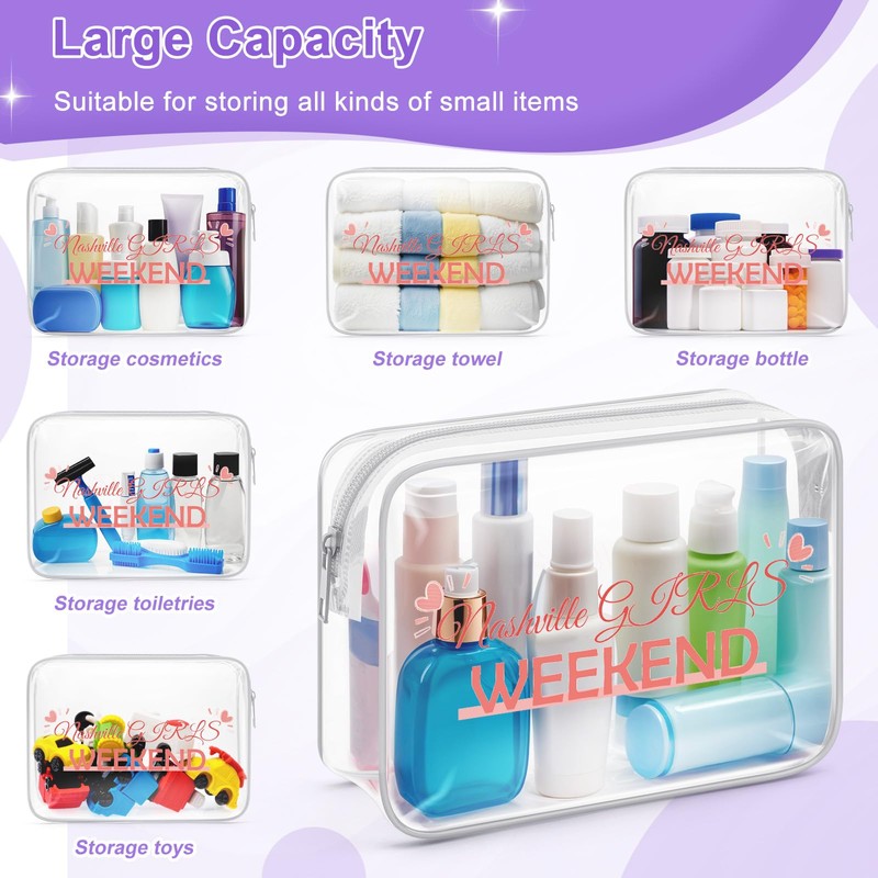 Nashville Gifts for Women Clear Makeup Bags with Zipper Nashville