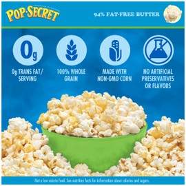 Pop Secret 94% Fat Free Butter Popcorn, 6 Count Boxes (Pack of 6)