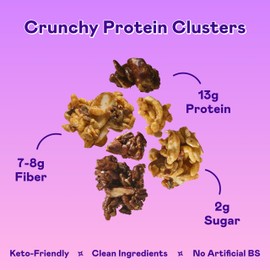 Magic Spoon Protein Granola - High Protein Granola, Keto Friendly, Low Sugar, Grain Free, Healthy Breakfast or Quick Snack (1 bag of each: Mixed Berry, Dark Chocolate Almond)
