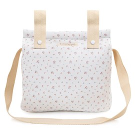 MIMUSELINA Lunch Bag for Pram, Practical and Functional Design, Zip and Adjustable Strap, Changing Bag for Walking Your Baby, Blossom