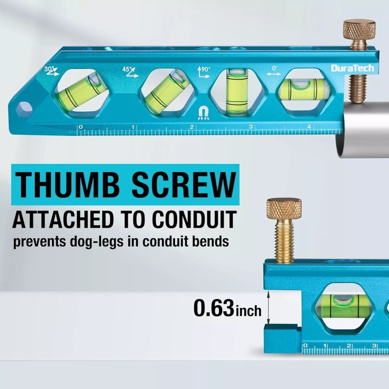 DURATECH 3-Piece Level Tool Set, Magnetic Torpedo Level Included 2.5",