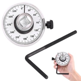 DMZK 1/2" Torque Angle Meter, Torque Angular Gauge with Wrench Torsion Angle Gauge Drive Torque Angle Gauge Car Auto Meter Tool for Car, Equipment