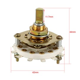 sourcing map 3P3T 3 Pole 3 Position 1-Deck Band Channel Rotary Switch Selector with Knob