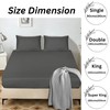 APEX FURNISHINGS Double Fitted Sheet, Charcoal, 100% Egyptian Cotton deep