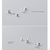 Unbranded 925 Sterling Silver Plated Lovely Tiny Butterfly Screw Back