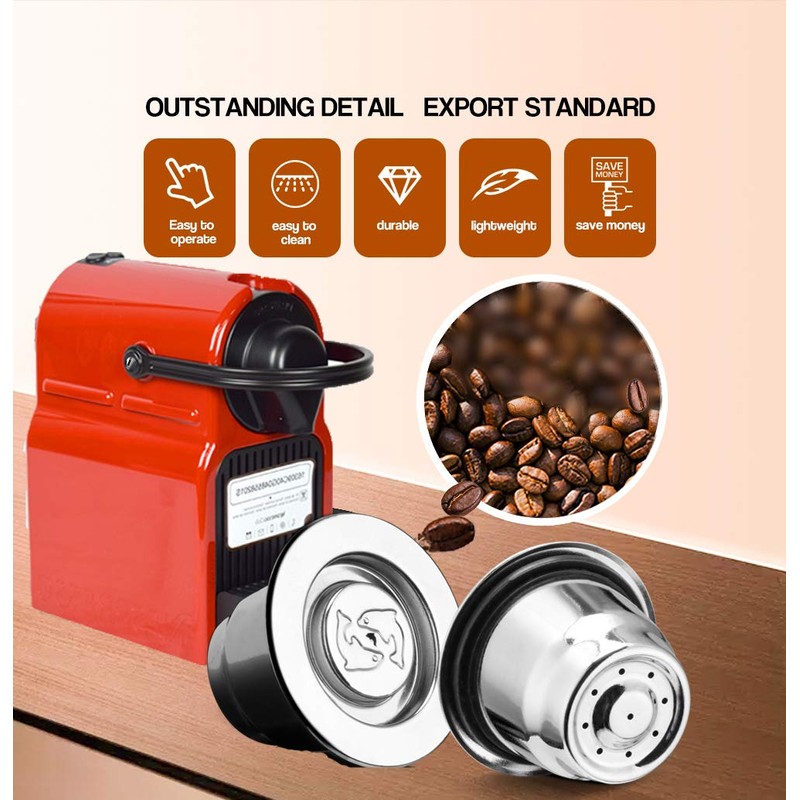 i Cafilas Stainless Steel Coffee Capsule Pod Filter for nespreso