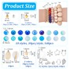 PH PandaHall 790pcs Blue Series Bracelet Making Kit 8mm Glass