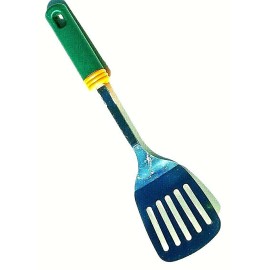 Aronson Grip It Slotted Spatula Turner Stainless Steel Green Handle 12inch