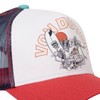 Von Dutch Unisex Surf Trucker Adjustable Snapback Cap White Red