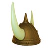 Adult Plastic GOLD Viking Helmet With Horns