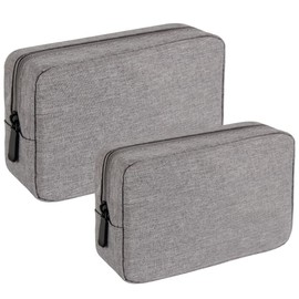 YINKE Gadget Pouch, Men's Pouch, Small Items, Travel Pouch, PC Surroundings, Small Storage Pouch, Large Capacity, Multi-functional, Storage, Cosmetic, Travel, Business Trip, Cable Storage Cord, Set of