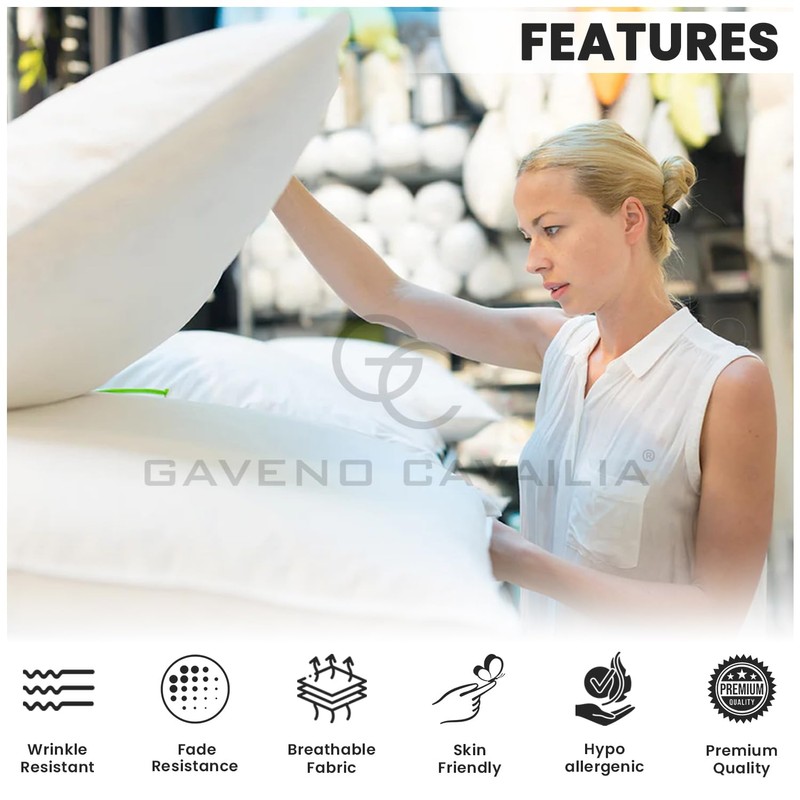 Plain Pillow Cases 2 Pack, Housewife Pillowcases Bed Pillow, Hotel