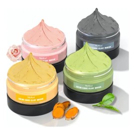 4pcs Mascarillas Arcilla Cuidado Piel, Limpieza, Exfoliación