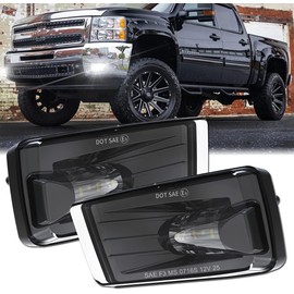 Z-OFFROAD New LED Fog Lights Bumper Driving Lamps for 2007-2014 Silverado 2007-2015 Suburban Tahoe 2007-2013 Avalanche GMC Yukon Pick Up Truck - Black