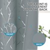 BUHUA Grey Blackout Curtain Panels, Room Darkening Curtains 96 Inches