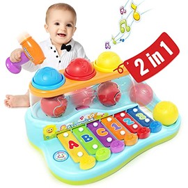 HOLA Baby Toys for 1 Year Old Boys Girls Baby Toys 12 Months, Balls Pound & Tap Hammering Toy with Xylophone, Early Development & Activity Toys for 1+ Year Old Boys Girl Gifts for 2 Year Old Boy