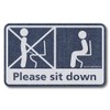 Mavre at Home Sitting Toilet Sticker, No Standing Sit, Sit,