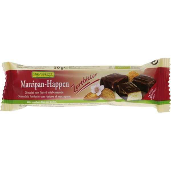 Rapunzel Marzipan Happen Dark Bitter, Pack of 7 (7 x