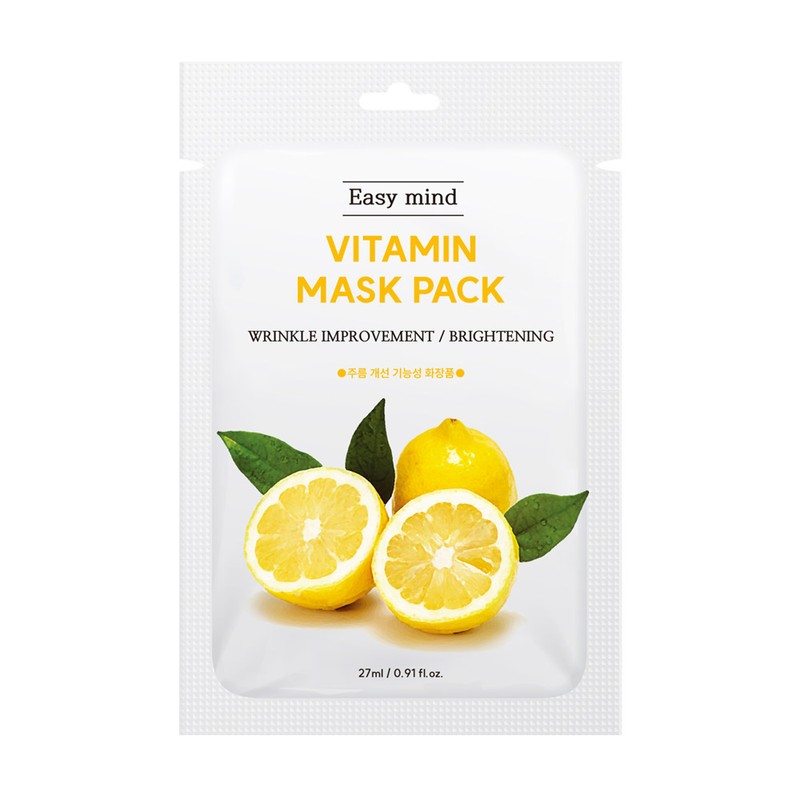 Easy Mind Mask Pack Collagen Vitamin Tea Tree Aloe Hyaluron