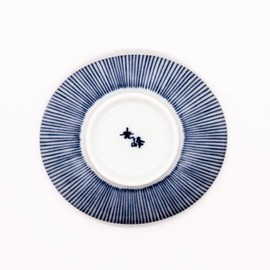 Ichikyu Mino Pottery Oval Small Plate, Diameter 4.3 inches (11 cm), Set of 5, Small Tokusa, Made in Japan