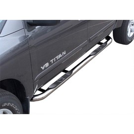 MaxMate Compatible with 2004-2015, 2017-2022 Nissan Titan Crew Cab; 2016-2022 Titan XD Crew Cab Stainless Steel 3" Side Step Rails Nerf Bars Running Boards | WB2N31327