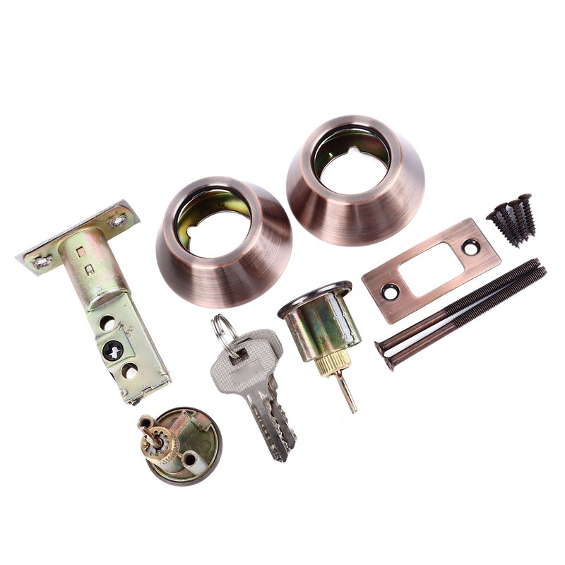 Door Knob Lock Universal Protection Entrance Keyed Double Side Interior