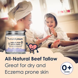 Baby & Kids Tallow Balm | All-Natural Organic Grass Fed Beef Tallow | Moisturizing Cream | For Dry & Sensitive Skin | 4.2 fl oz