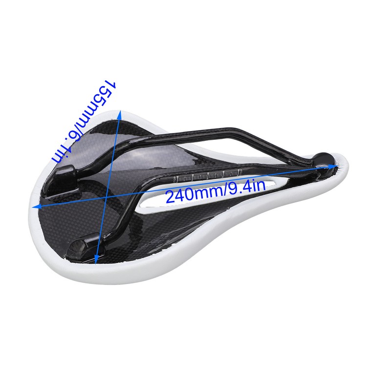 155mm Widen Carbon Fiber Leather Bicycle Saddle Cushion Hollow Cycling