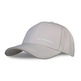 Hyundai HMD00552 Baseball Cap Beige with White Logo, beige