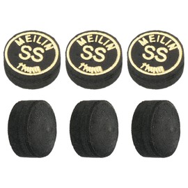 PATIKIL 11mm Pool Cue Tips, 6 Pack Super Soft Multiple Layer Pool Billiard Cue Tips Laminated Glue-on Snooker Stick Tip Billiard Accessories, Black