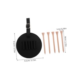 KOMBIUDA 1set Pu Golf Tee Holder Organizer Pouch for Easy Storage of Multiple Tees Portable Golf Accessory Tag Attachment and Travel