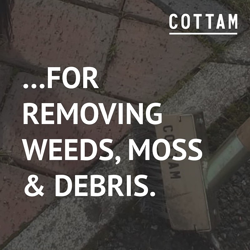 COTTAM Patio Block Paving Brush & Scraper - for Driveway,