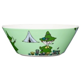 Arabia Schüssel aus Keramik gefertigt, mit Moomin Motiv Snufskin, Grün mit einem Durchmesser von 15cm, 1015560