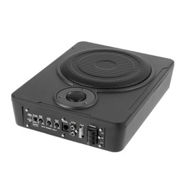 ReqianXH 8" 200w Slim Car Subwoofer Powered Under-Seat Compact Subwoofer Enclosure System Truck Audio Sub Built-in Amplifier Black