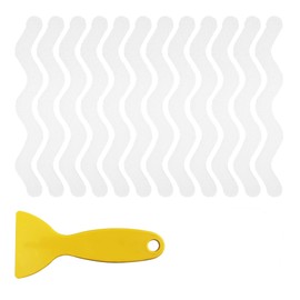LVYKING 12 Pcs Non Slip Bathtub Stickers, Shower Non Slip Stickers with Scraper, Adhesive Anti Slip Stickers for Bathtub, Ladder, Stairs