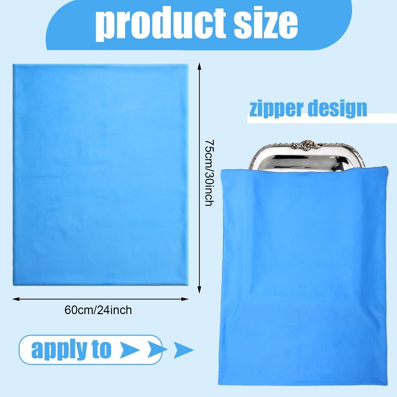 Oudain Silver Storage Bag 24 x 30 Inch Zippered Anti