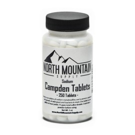 North Mountain Supply Campden Tablets (Sodium Metabisulfite) - 250 Tablets - 5 Ounce Jar