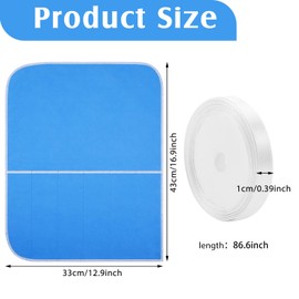 Weewooday Silver Storage Bags Anti Tarnish Silver Protector Bags Blue Holder for Silverware Flatware Storage Organizer Cloth Place Setting Roll with White Ribbon for Teaspoon Utensils(4 Pieces)