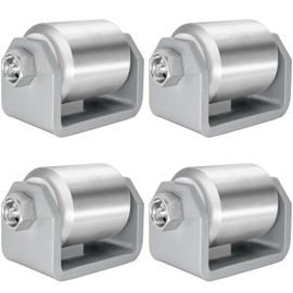 AOFCRELI 2 Pack Steel Micro Rollers for RV Trailers, 2” Trailer Rollers Weld-On Heavy-Duty Steel Trailer Skid Wheels