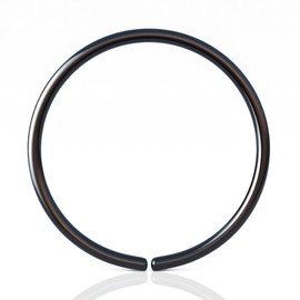 Black Nose Ring 20G Sterling Silver Nose Piercing For Women Men Tiny Nose Hoops Jewelry