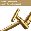 TreaZieo 13-Inch Shower Head Arm, Gold, Stainless Steel, Adjustable, Locking