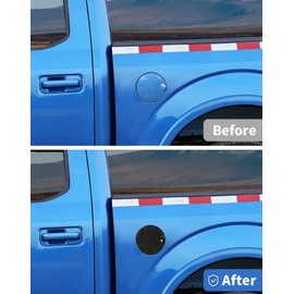 DSWSQ Fit for 2015-2020 Ford F-150 Fuel Gas Filler Tank Door Cap Cover, Gas Tank Cap Fuel Filler Door Cover Trim Exterior Accessories, Black