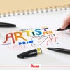 Pentel Arts Brush Sign Pen Artist Wallet of 12 Assorted