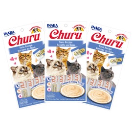 INABA Churu Tuna Recipe Lickable Purée Natural Cat Treats 12 Tubes